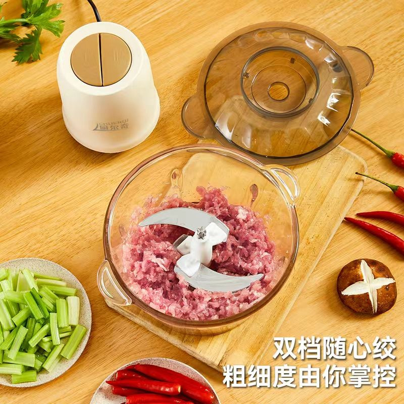 Meat grinder, household electric multi-functional small vegetable grinder, food processor, large-capacity all-in-one dough mixer, kitchen auxiliary food machine pic 2