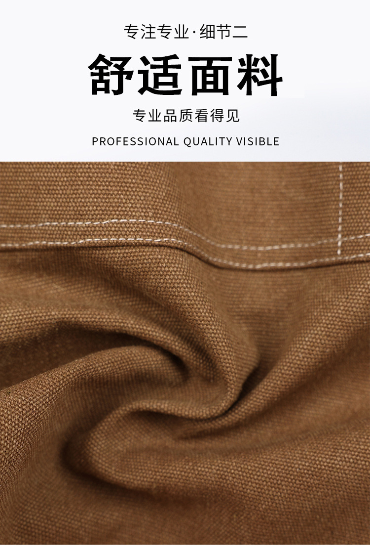 【 Chi Jia 】 Wholesale canvas aprons for home kitchens, thickened waistbands, coffee shops, haircuts, milk tea shops, and work uniforms pic 6