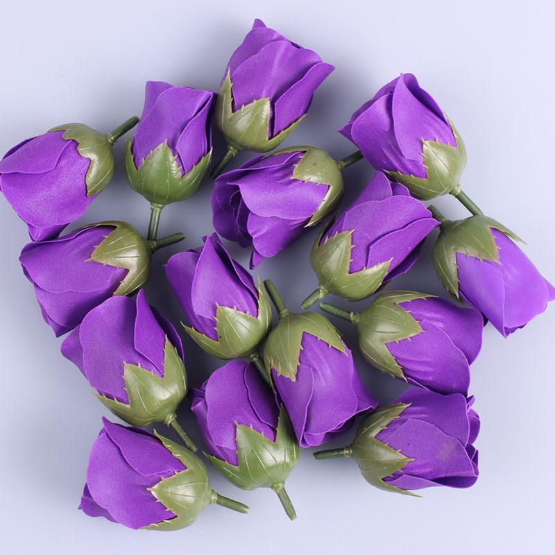 厂家供应香皂花头塑料托仿真花玫瑰花托DIY玫瑰花配件辅料批发详情3