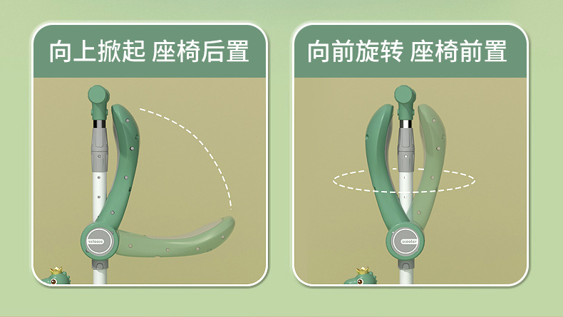 儿童滑板车三合一可折叠宝宝滑行车1-3-6岁男女孩溜溜三轮玩具车详情14