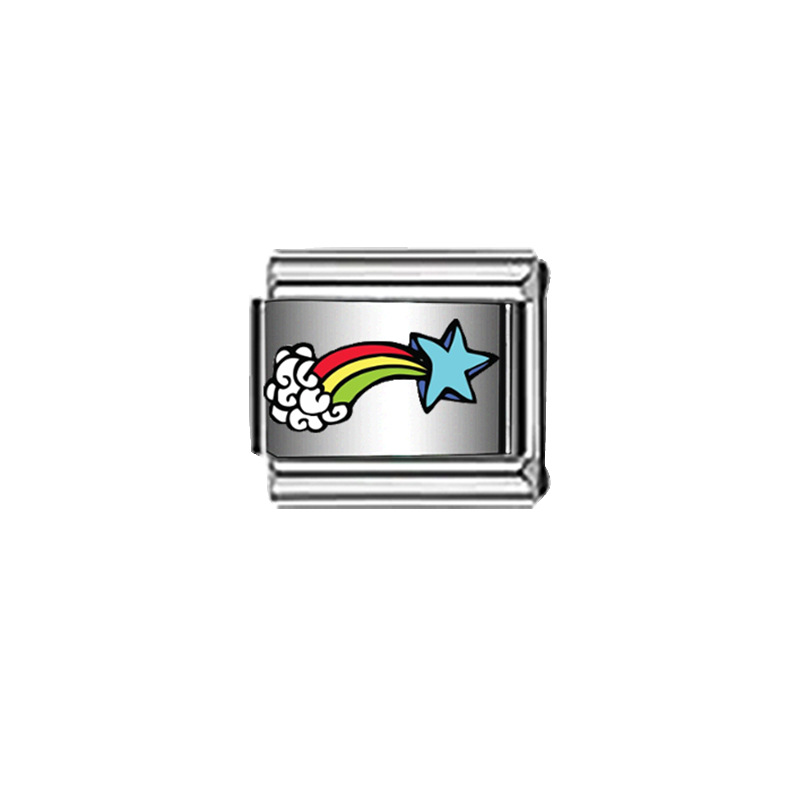 跨境爆品新款原创钛钢手链套装时尚简约个性DIY图案手链饰品批发详情9