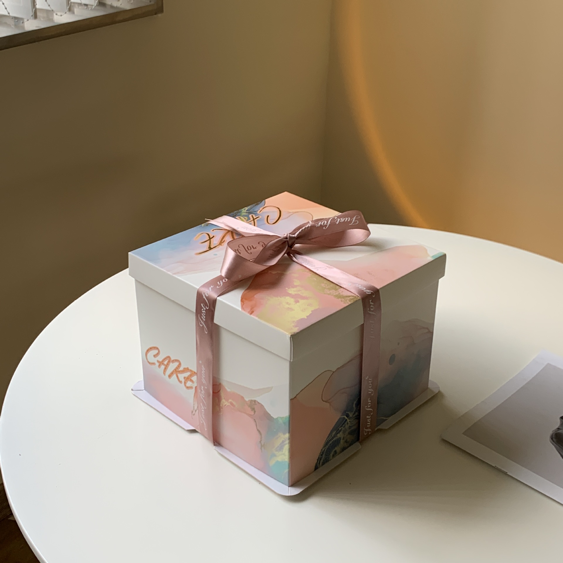 Factory direct supply of birthday cake boxes, 6, 8, 10, 12 inch single and double high-layer baking paper box packaging boxes wholesale pic 21