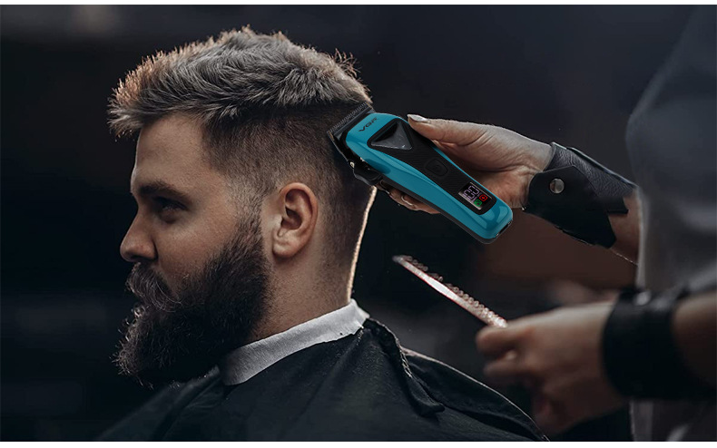 VGR035C Cross-border New intelligent variable-speed electric clipper, professional electric base model, high-speed digital display hair clipper pic 4