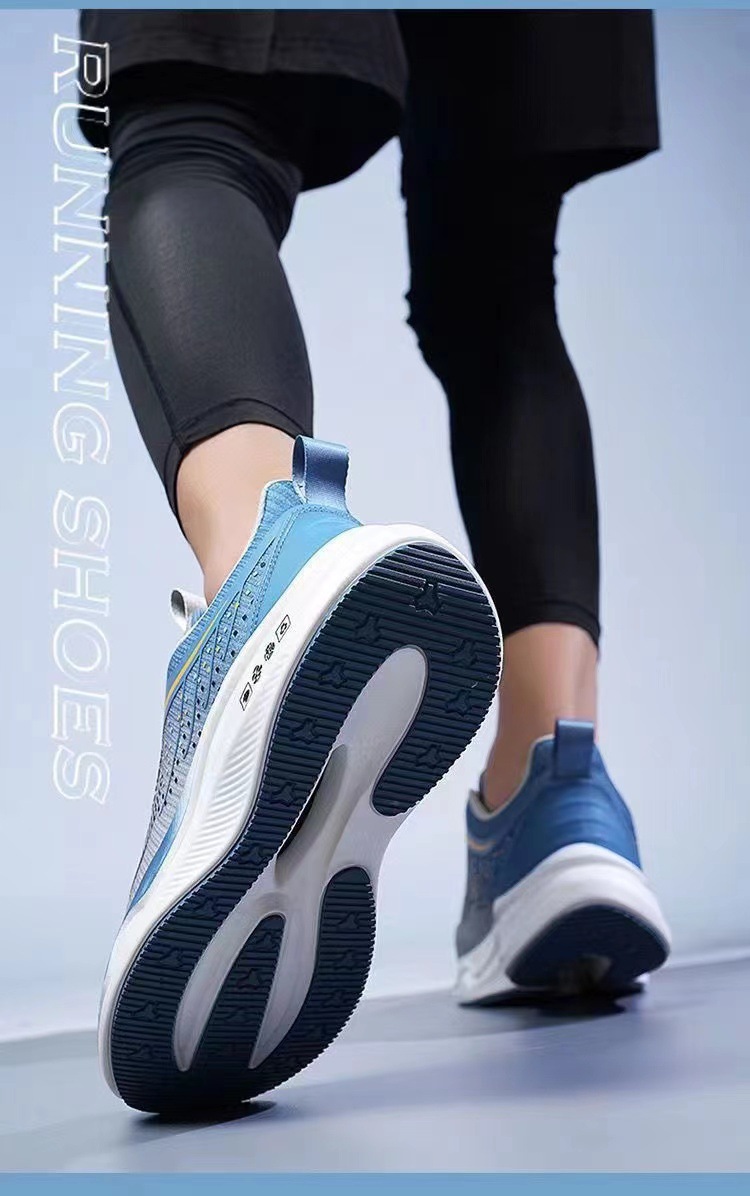 运动鞋男夏季新款网面透气高级休闲单鞋前系带低帮学生撞色跑步鞋详情10