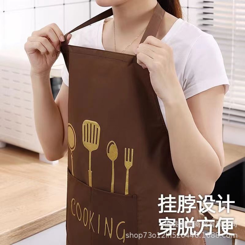 围裙厨房做饭防水防油免清洗工作服男女同款厨房围裙家用做饭时尚详情5