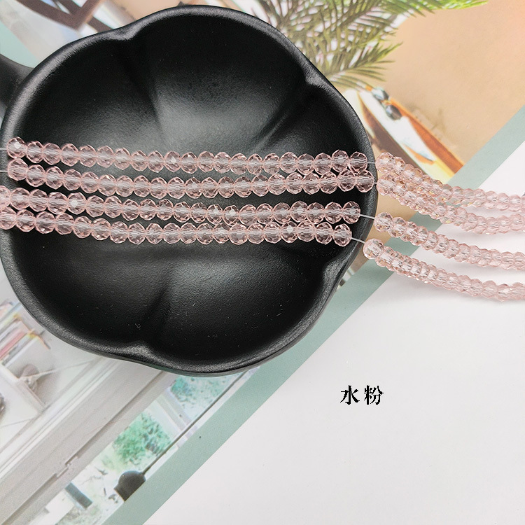 水晶玻璃切面扁珠玻璃珠彩色车轮散珠发饰箱包鞋服饰配件水晶扁珠详情7