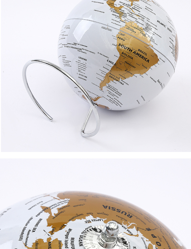 Jingfeng 20CM large English globe, a Nordic light luxury creative birthday gift handicraft with a metal stand pic 11