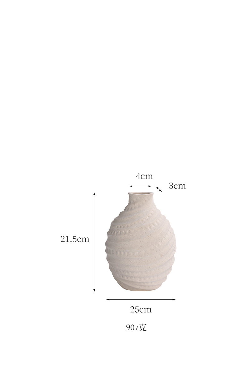 2026 New Nordic ceramic vases, simple flower arrangement vases, home living room decoration ornaments, creative vases, cross-border wholesale pic 3