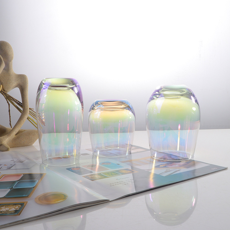 跨境电镀七彩蛋形玻璃杯牛奶果汁杯喝水杯子团队酒店用品水杯Logo详情13