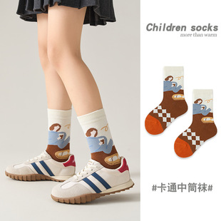 新款儿童A类卡通棉袜宝宝冬季中筒袜男童女童透气无骨袜春秋童袜详情16