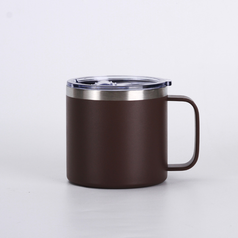 Cross-border 12oz and 14oz stainless steel handle cups, vacuum double-layer large-capacity insulated cups, household portable mugs pic 13