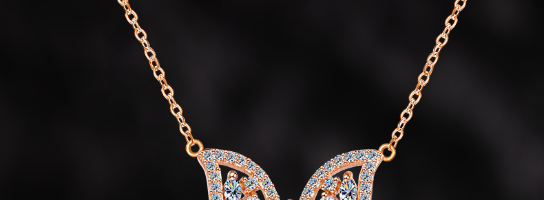 s925 sterling silver butterfly tassel Moissan collarbone chain, a niche and high-end, versatile accessory necklace, exuding a sense of sophistication for autumn and winter pic 1
