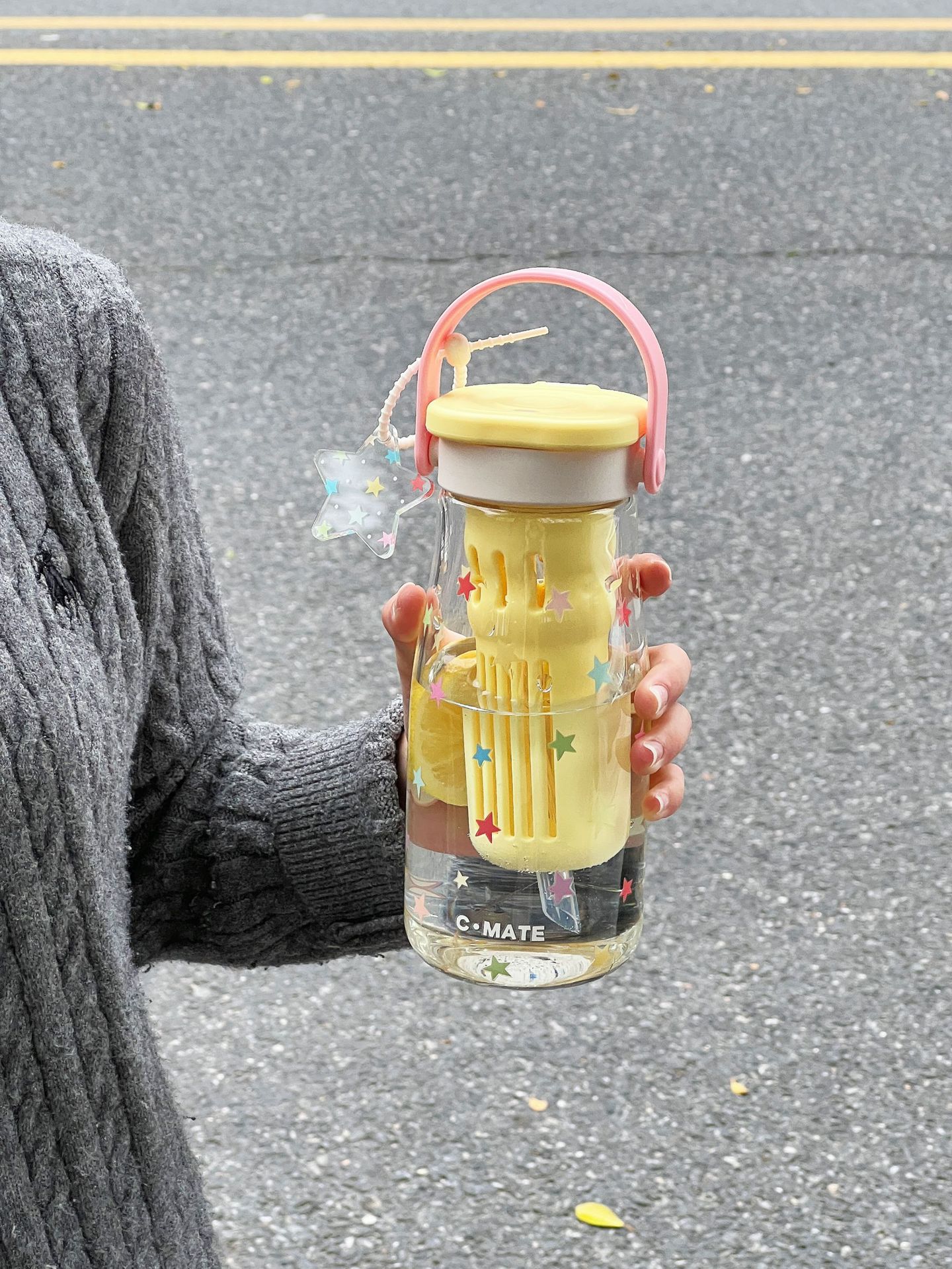 简约冷萃花茶杯水杯女生便携茶水分离杯吸管玻璃杯高颜值泡茶杯详情7