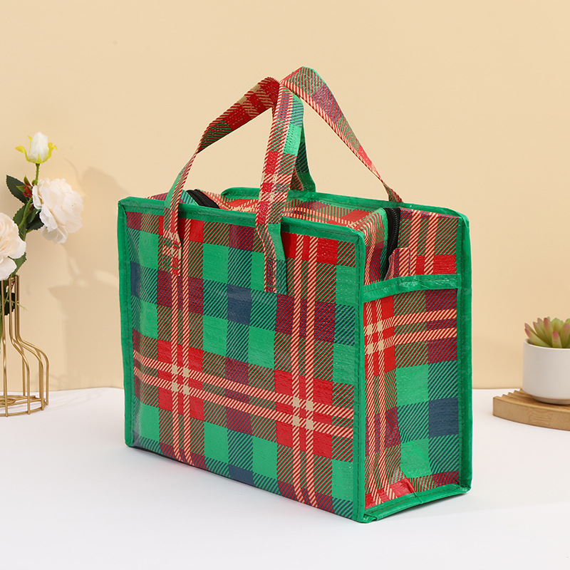 环保PP编织防水手提袋 时尚加厚衣服购物袋 家用篮子式购物袋 现货批发礼品袋 服装店专用购物袋详情7