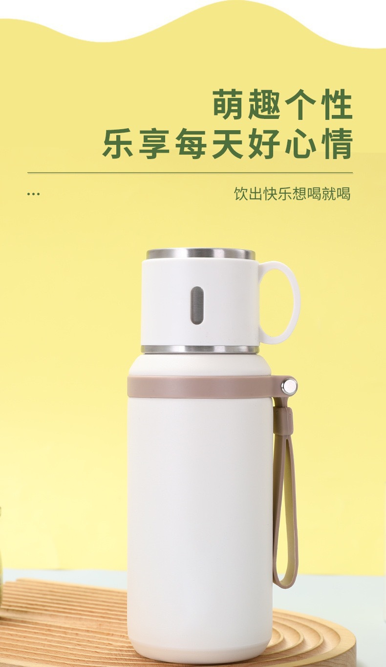 316不锈钢保温杯钢盖简约保温杯女生高颜值便携手提杯真空保温杯详情11