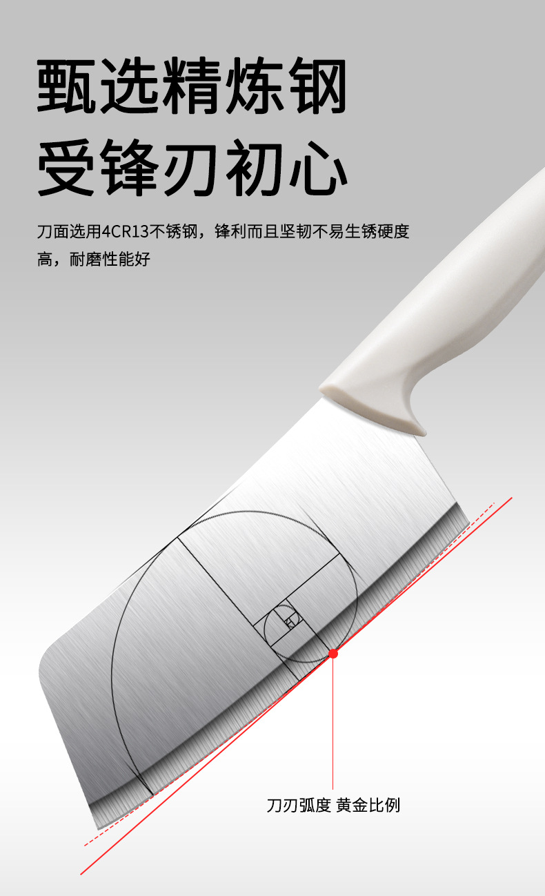 跨境刀具套装厨房款家用不锈钢菜刀组合切肉刀水果刀网红全套批发详情6