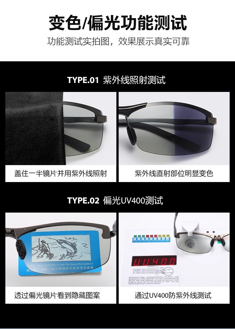 智能变光眼镜男士日夜两用驾驶自动变色偏光司机开车专用太阳墨镜详情12