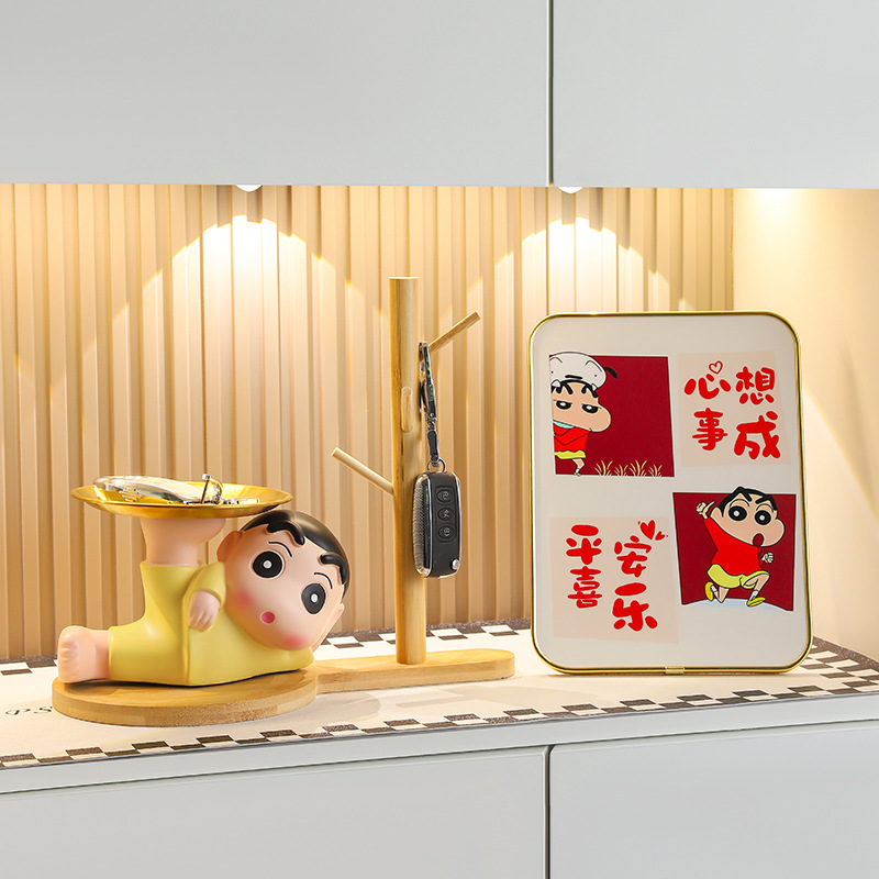 蜡笔小新钥匙收纳装饰品摆件家居入户玄关客厅桌面小众家居好物详情2