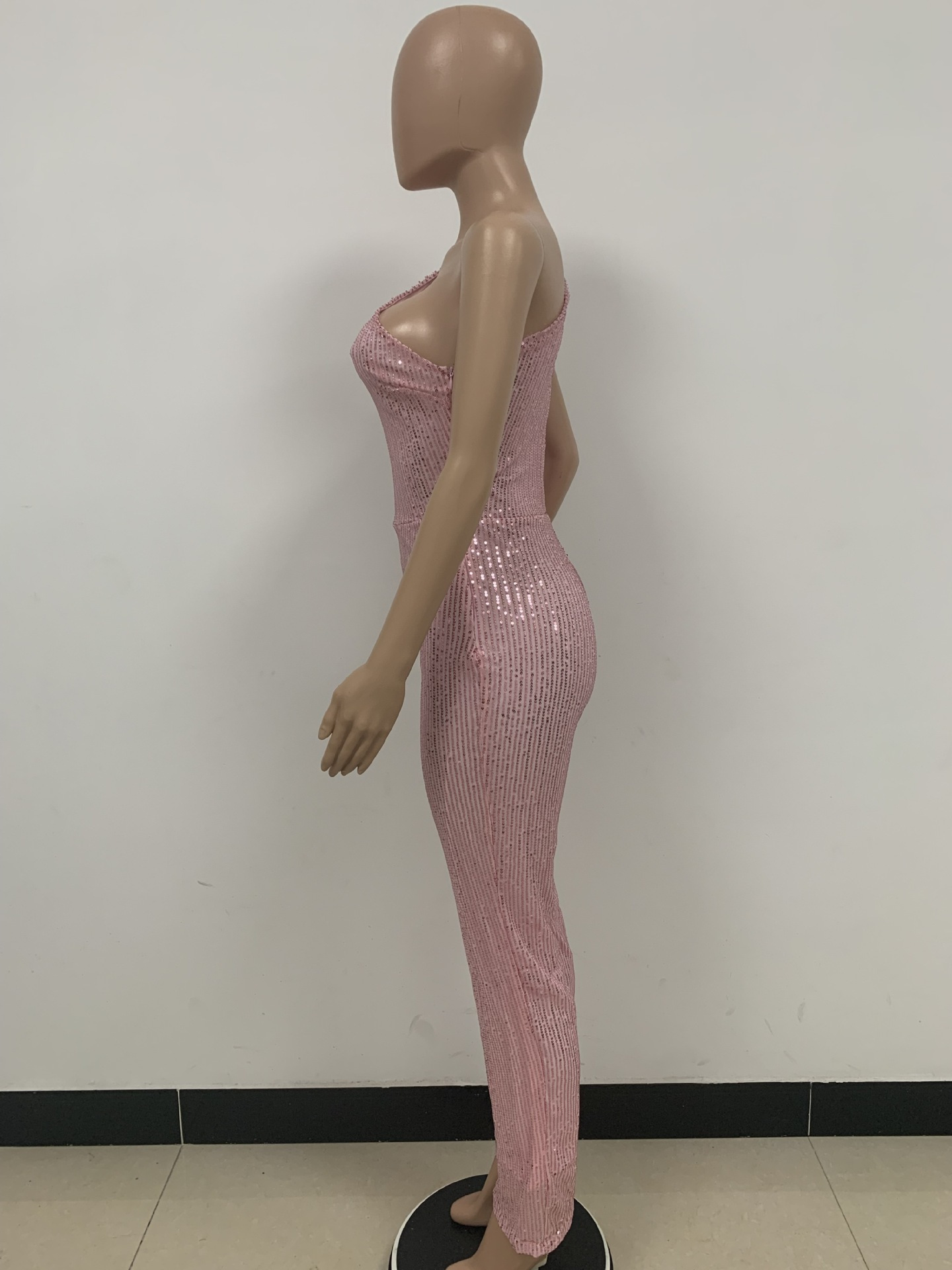 新中式无袖连体衣独立站夏季单肩亮片连体裤女批发详情110