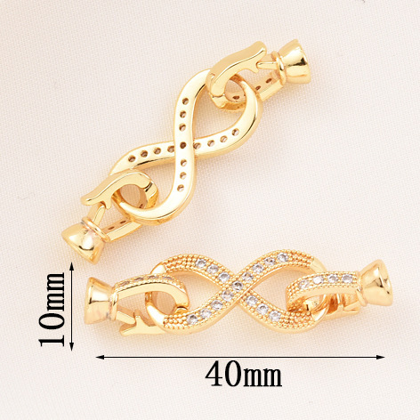Zhuji pearl necklace buckle 8-shaped buckle, handcrafted end buckle, connecting buckle, mother-and-child buckle, sweater chain, universal buckle, DIY accessories pic 6