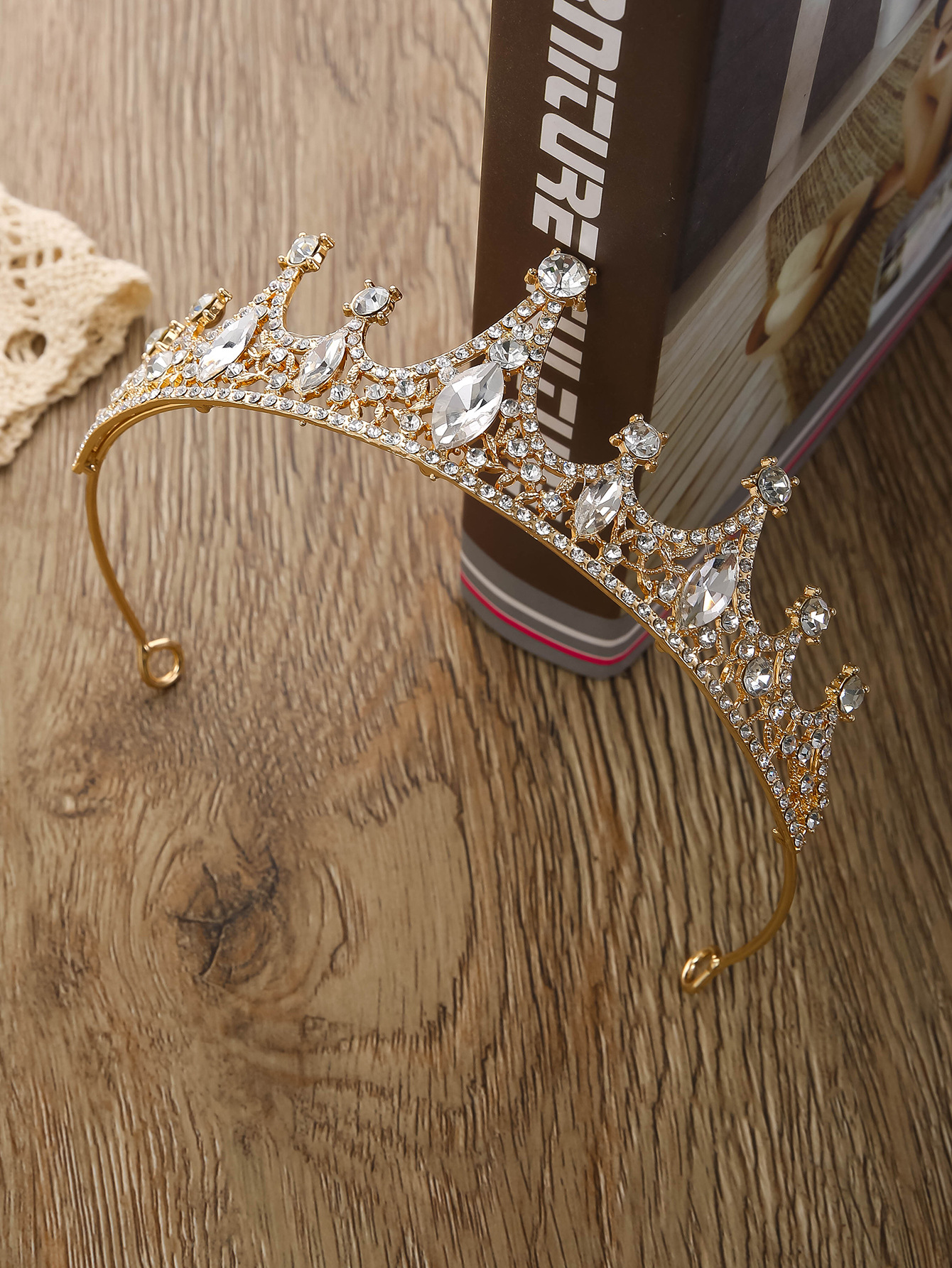 Nuevo estilo venta directa de fábrica tiara para niños tiara para niñas aros de pelo de cristal espectáculo de cumpleaños para niños accesorios de boda pic 10