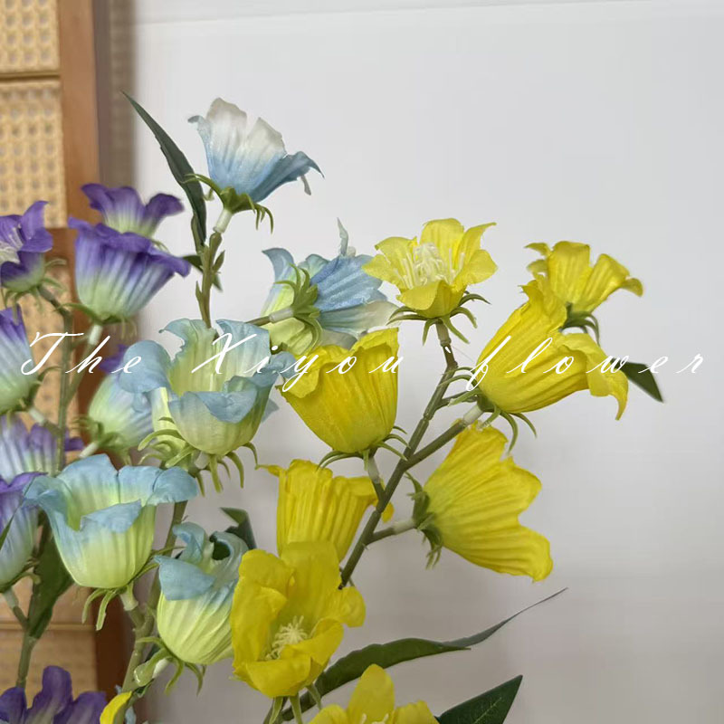 New high-branch wind chime artificial flower arrangement, home living room dining table decoration flower, wedding hall flower arrangement pic 19