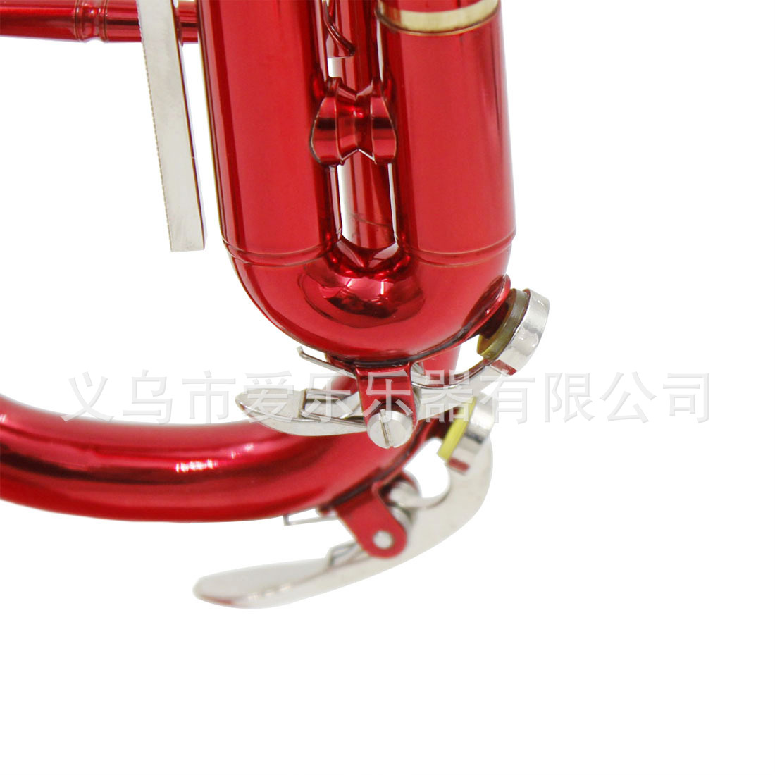 Wholesale wind band red trumpet instrument manufacturer, children and students perform B-flat three-note trumpet, drum and bugle corps instruments pic 20