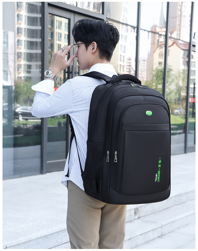 商务背包男士双肩包男生旅行休闲出差通勤大学生笔记本电脑书包男详情17