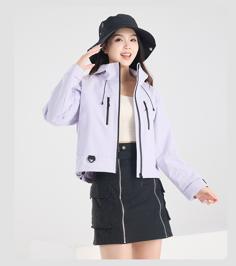 春季短款外套女士新款超好看连帽休闲夹克户外登山防风上衣2025潮详情10