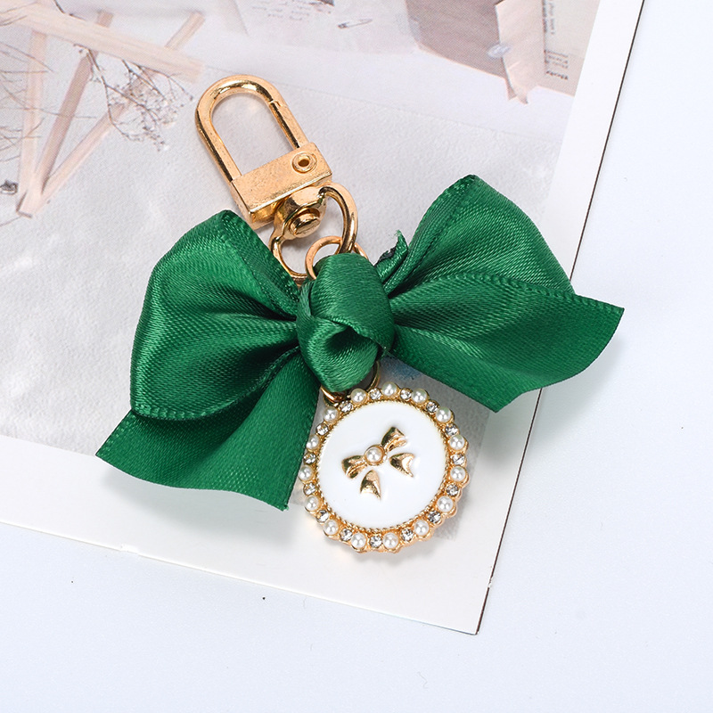创意小香风蝴蝶结钥匙扣链 可爱女生包包挂件ins爱心珍珠挂饰礼物详情10