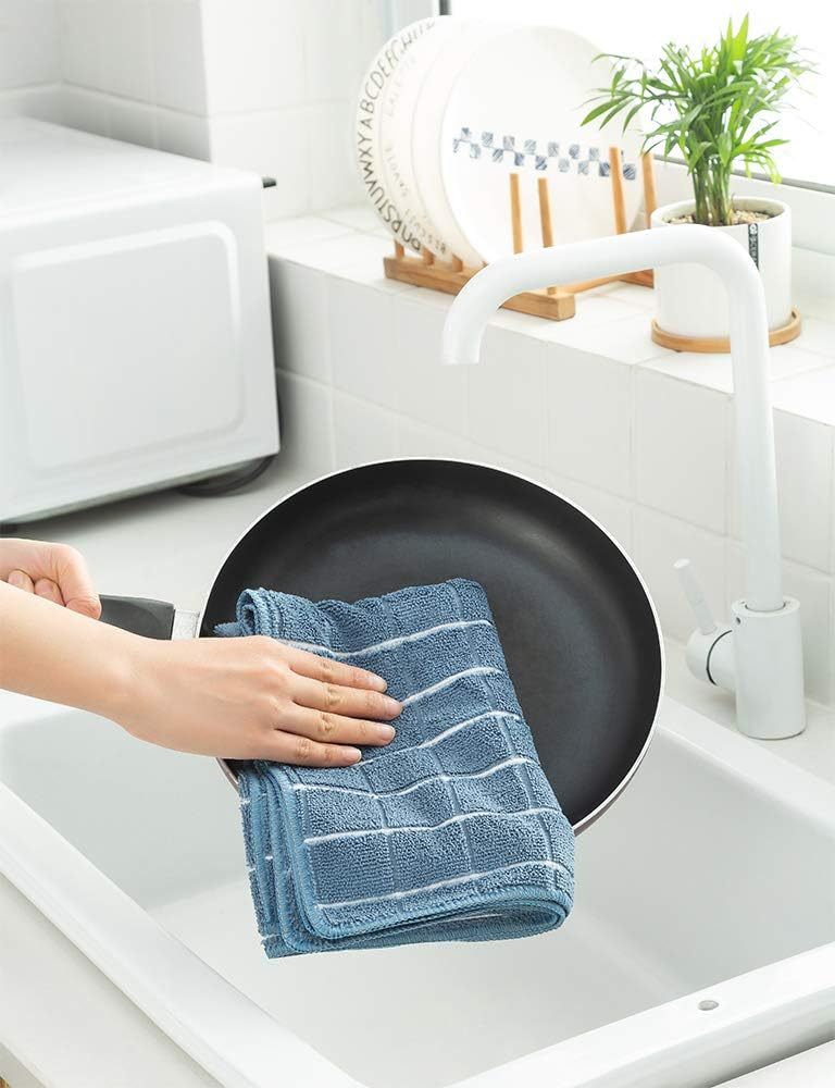 不沾油不掉毛抹布厨房洗碗布加厚超吸水洗碗巾擦桌布擦手巾百洁布详情7