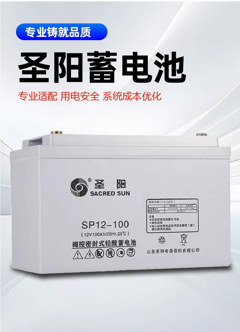 圣阳SP12-100阀控密封式铅酸蓄电池24 38 65 120 200 12V100AH FR详情2