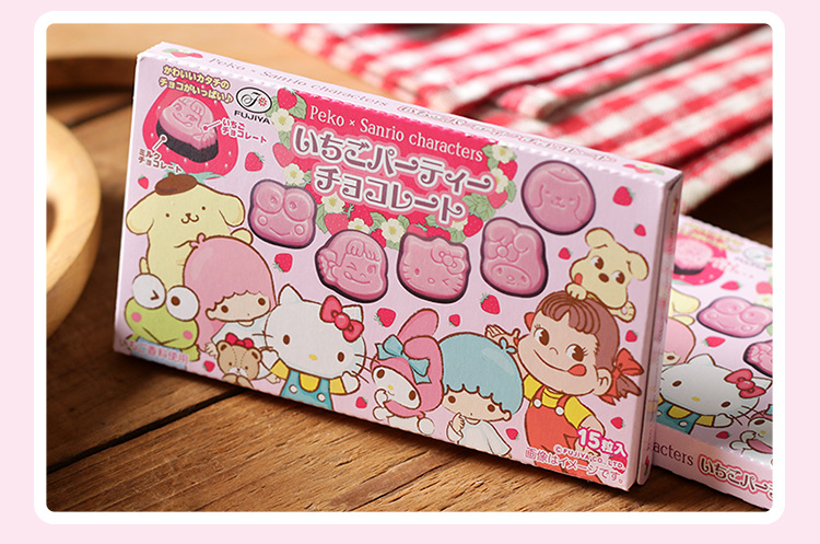 hellokitty Sanrio Strawberry Chocolate Hello Kitty kt Candy Children 40g*10 from the top Japanese imported snack brand pic 6