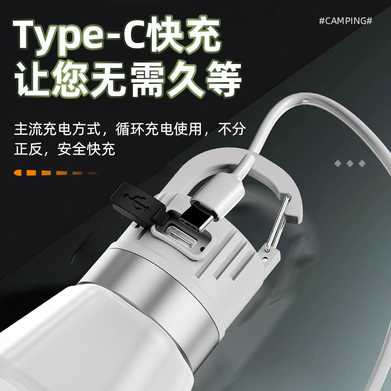 新款户外多功能瓶盖灯RGB氛围露营灯便携式水瓶灯手电筒详情9