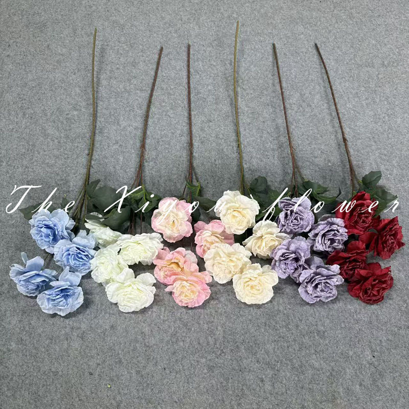 4 pieces of glazed peonies, dry-roasted peonies and paeonias, artificial flowers for wedding arrangements and home living room decoration pic 5