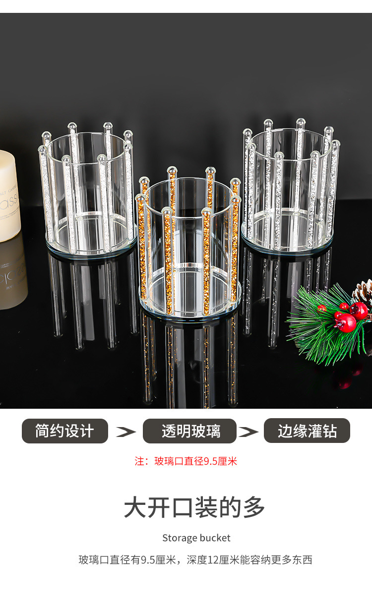 跨境高颜值香薰玻璃烛台酒店餐桌婚庆装饰烛光晚餐烂漫烛台摆件详情3