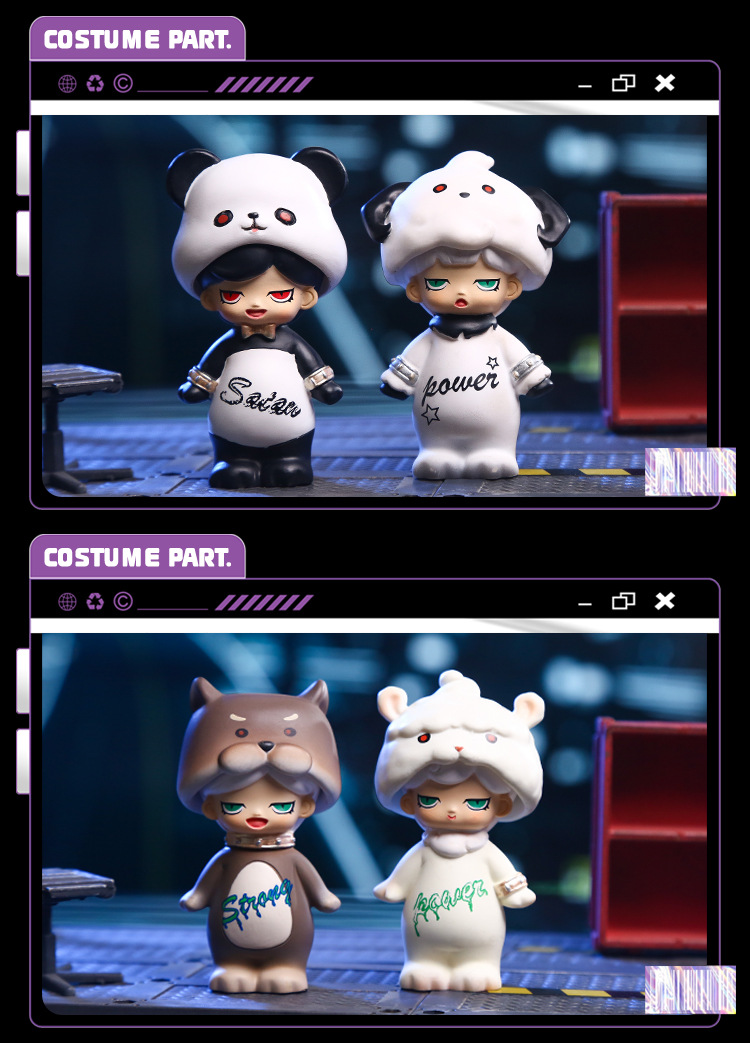 Costume party blind box cartoon figurines, fun boys and girls, children and adults, resin handicrafts, cute 2D pic 7