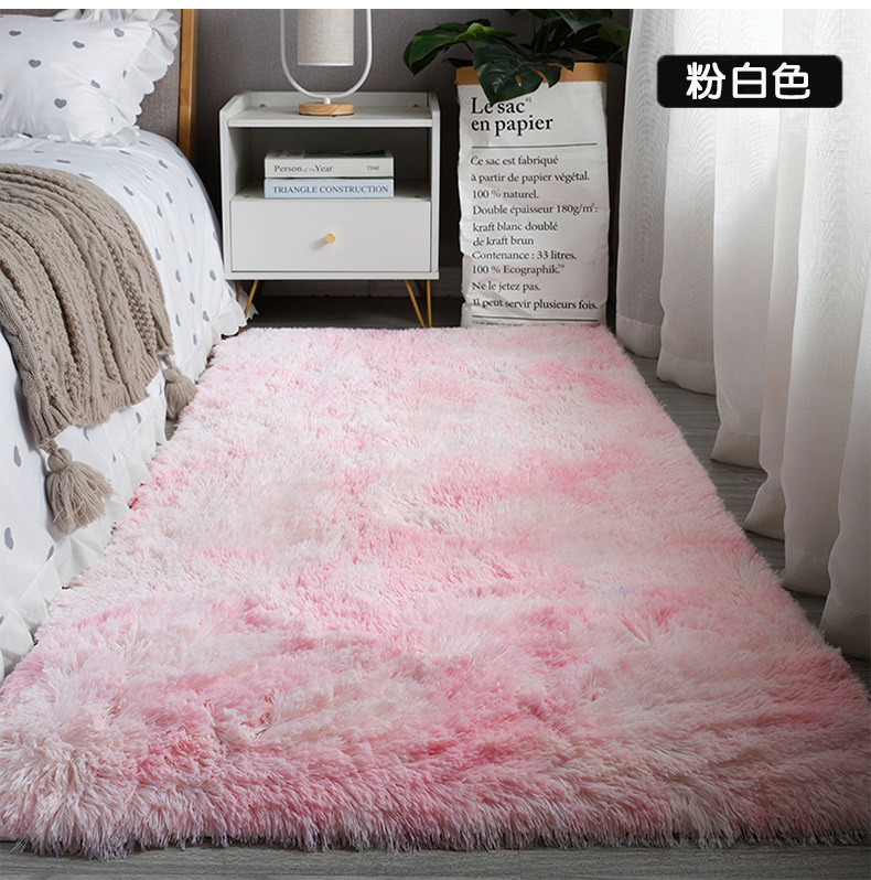 ins风网红丝毛地毯客厅耐脏易打理茶几毯少女毛绒加厚卧室床边毯详情16
