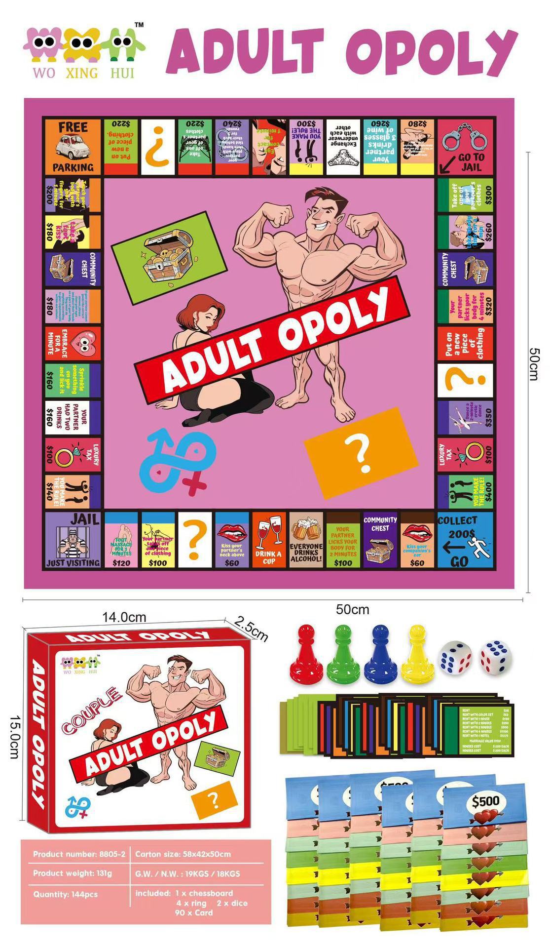 跨境爆款AdultCoupleGameNight情侣成人约会游戏喝酒游戏棋盘详情4