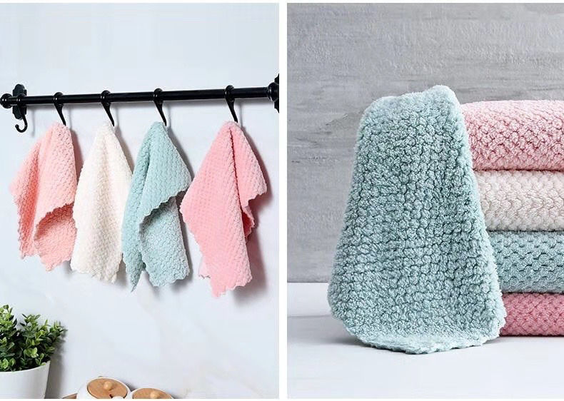 【 Chi Jia 】 Teak edge cleaning cloth does not stick to oil, does not shed fibers, and is water-absorbent. Kitchen hand, dish, table, and dishwashing cloth pic 2