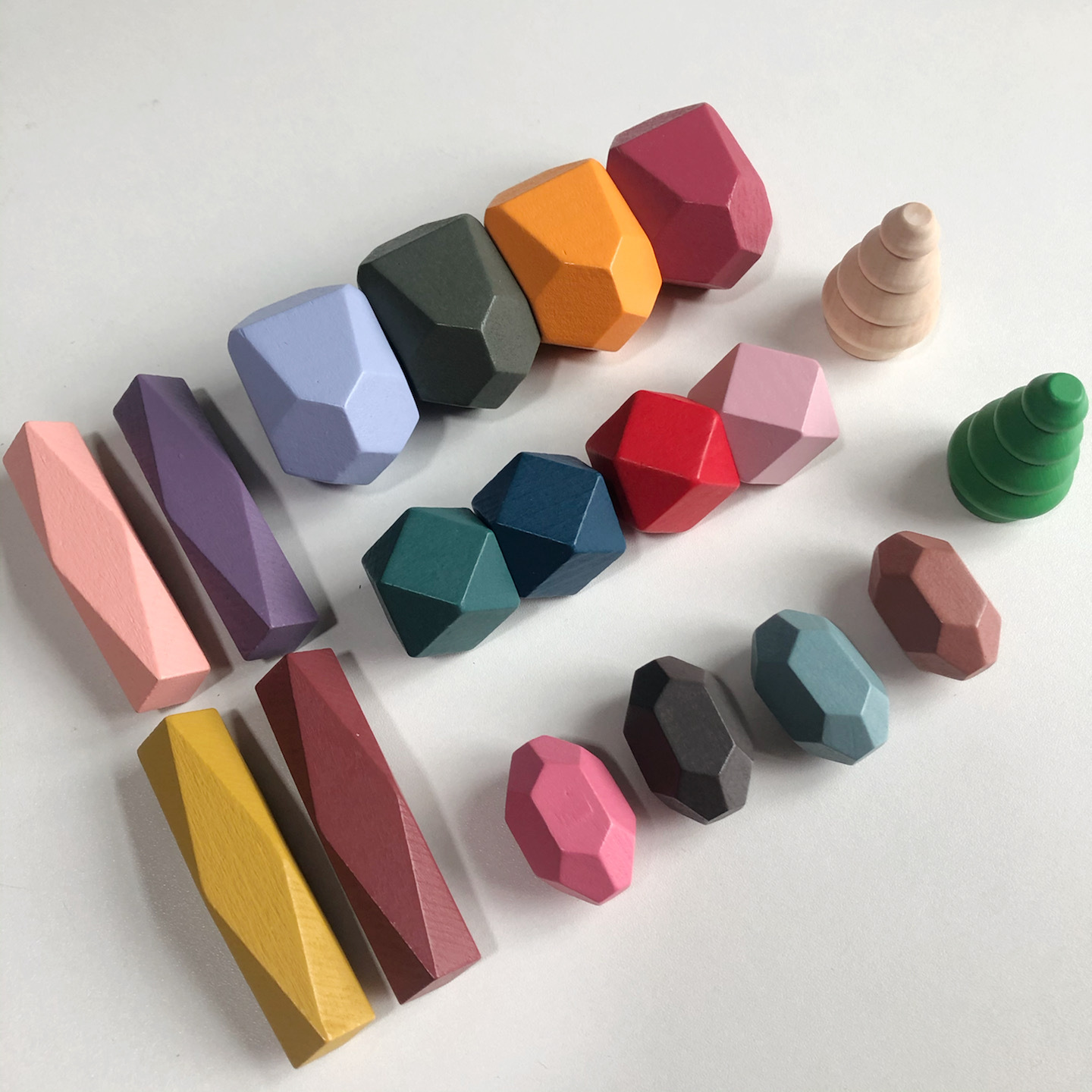 儿童早教多彩叠石积木耐心专注力玩具手眼协调木质叠叠乐石头玩具详情16