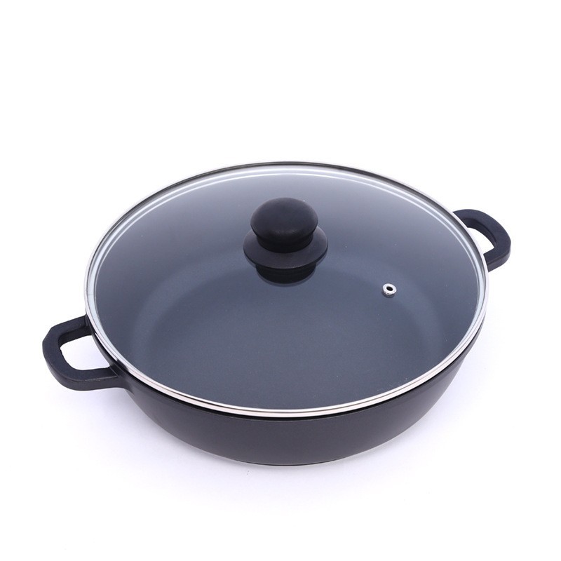 The new Korean-style seafood pot, double-ear kimchi, shallow soup pot, hot pot, aluminum alloy instant noodle pot and induction cooker are all compatible pic 2