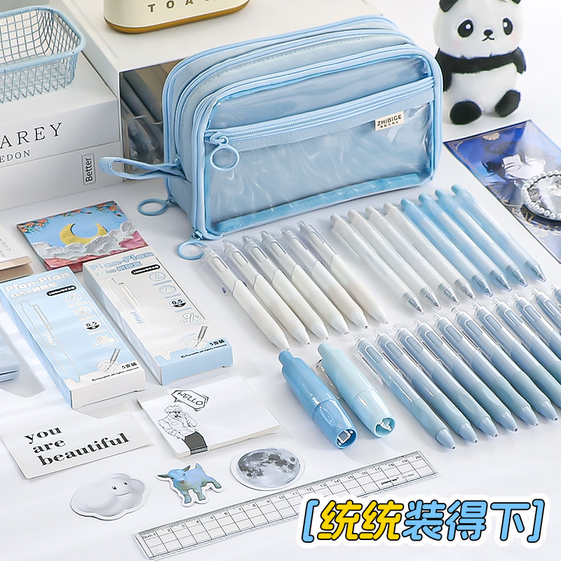 大容量透明笔袋女生小学生文具盒笔袋ins风小众巨能装痛包铅笔袋详情11