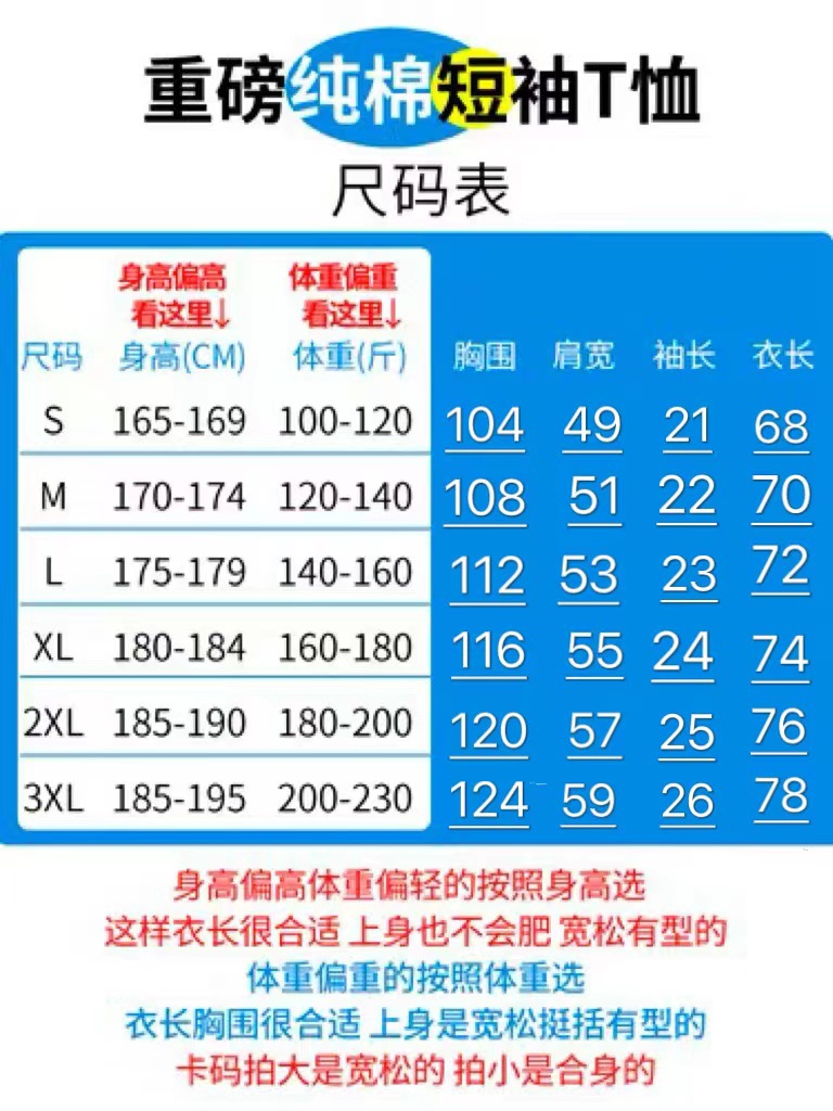 日系300g重磅t恤男短袖新疆纯棉圆领宽松纯色白色打底衫半袖夏季详情6