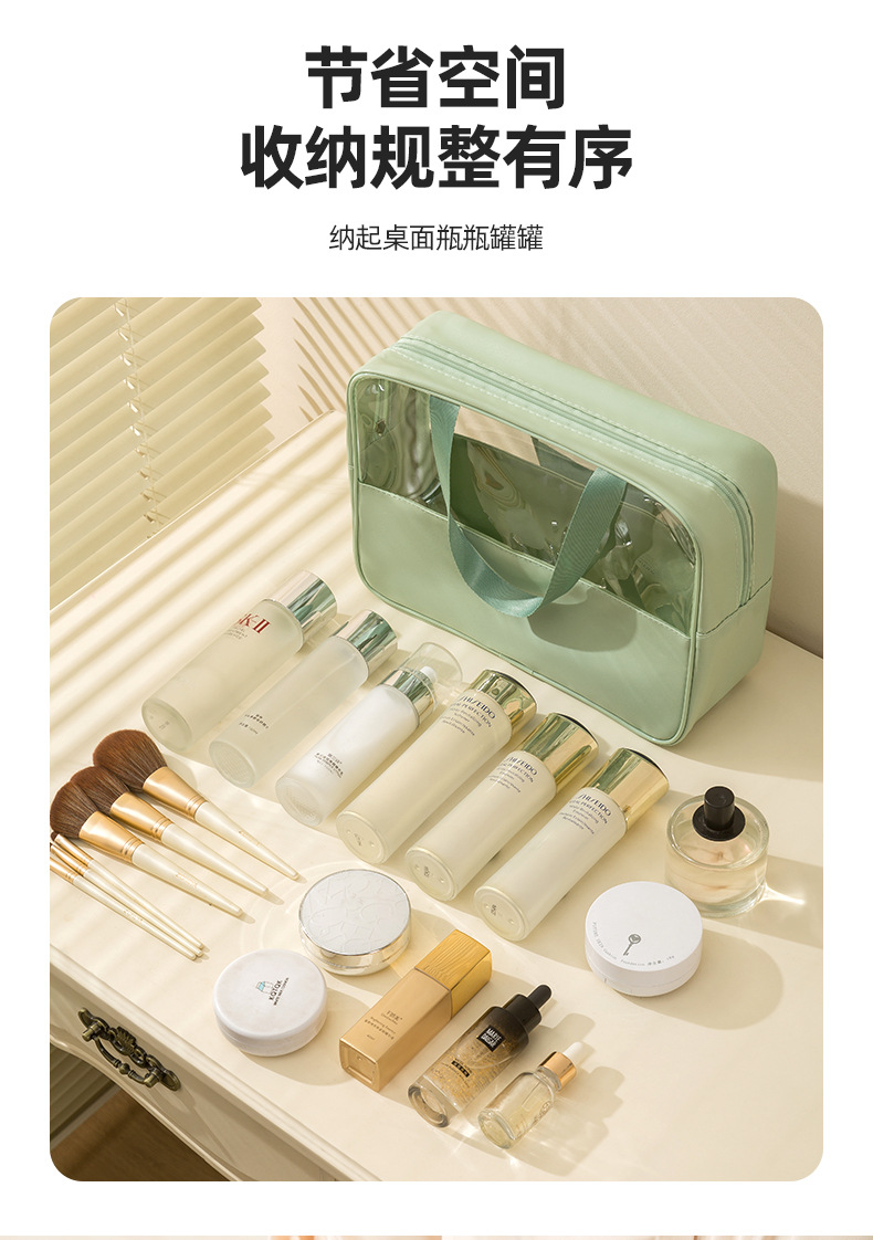 Cross-border best-selling three-piece cosmetic storage bag, large capacity, high appearance level toiletry bag, portable travel storage bag pic 3