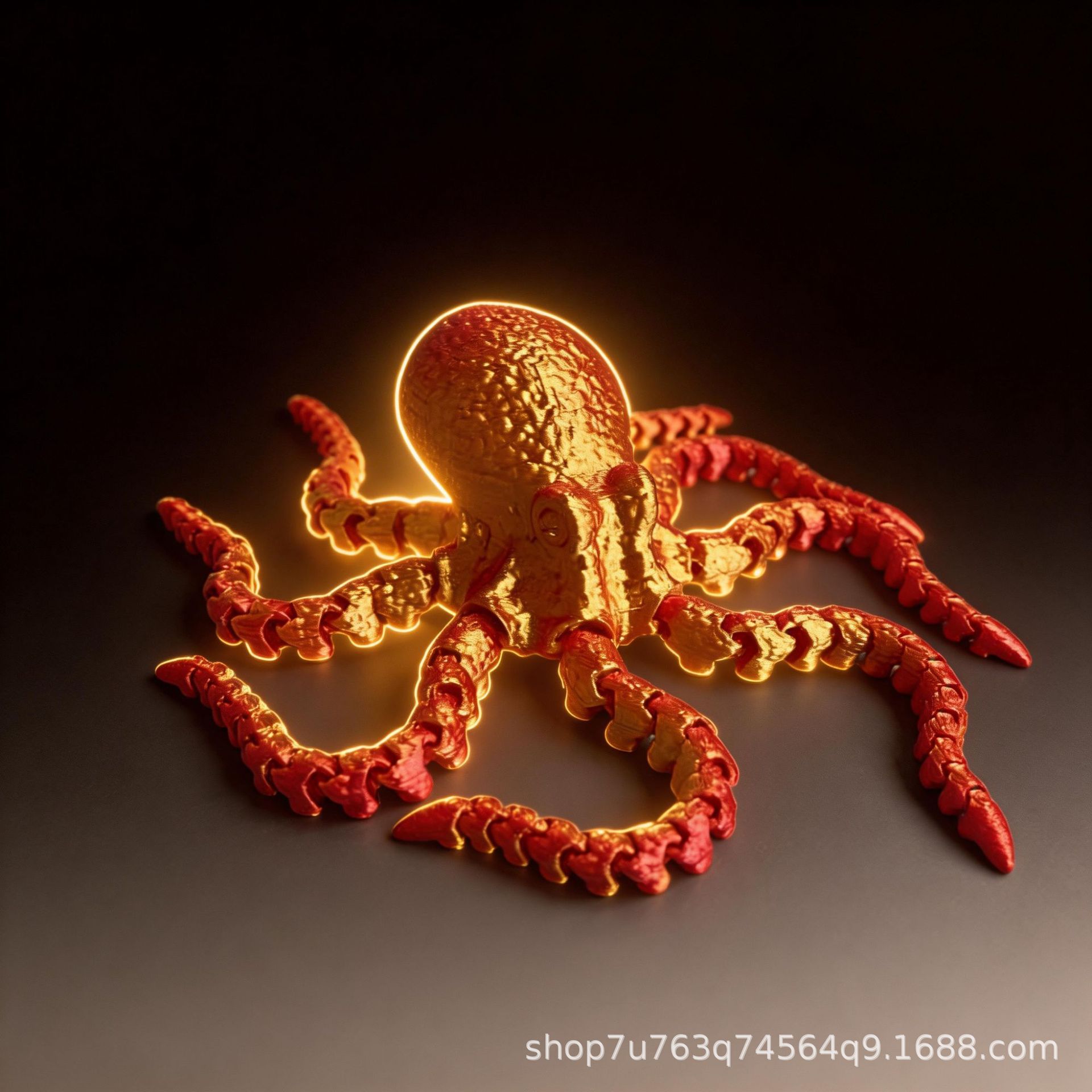亚马逊爆品仿真3D打印八爪鱼摆件可活动关节章鱼模型造景摆饰批货详情7