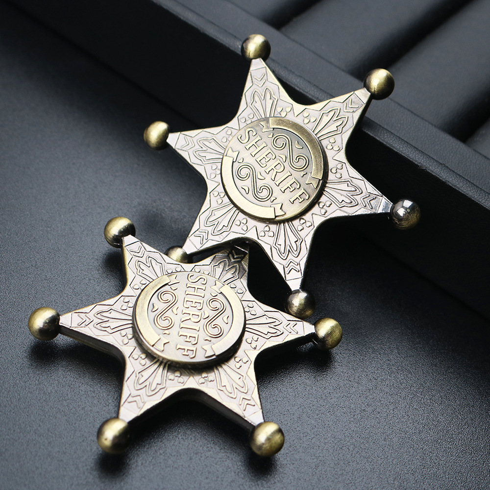 金属风轮旋转陀螺创意解压玩具佛莲星盘七彩指尖陀螺桌面摆饰批发详情3