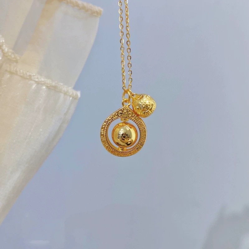 s925 sterling silver 12.9 money-sucking Star Gold-Devouring beast necklace for women, ancient method rotating Gold-eating and rice-sucking Star pendant collarbone chain gift for women pic 4