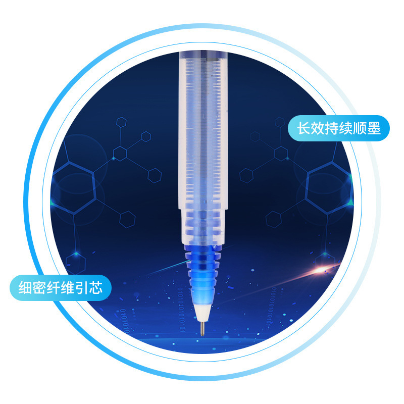 Straight liquid black stationery notebook pen, student exam signature pen, 0.5mm colored syringe gel pen pic 8