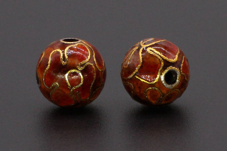 Traditional copper-based cloisonne enamel jewelry accessory beads, cloisonne multi-specification polished round beads pic 9